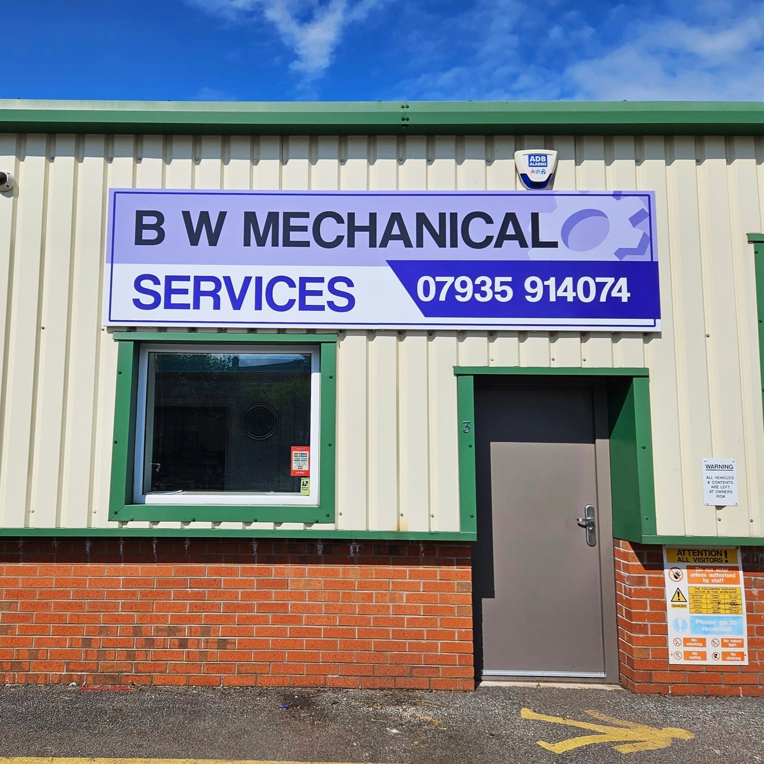 B W Mechanical Services workshop in Stoke-on-Trent